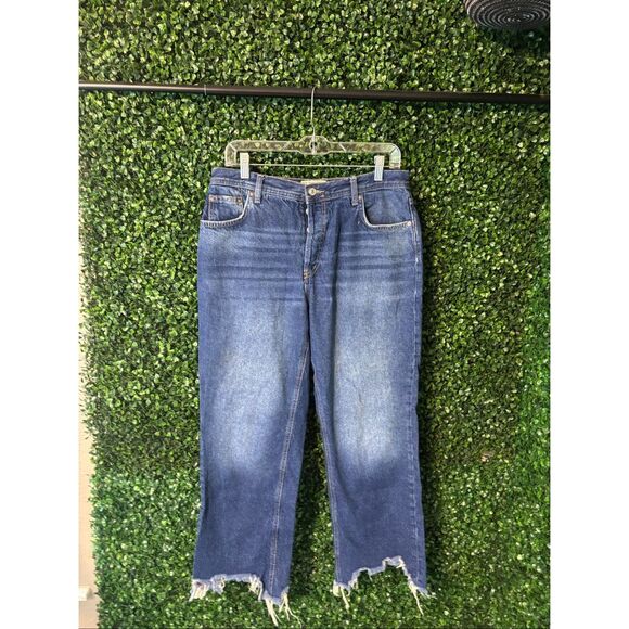 We The Free Jeans Maggie Mid Rise Straight Leg Button Fly Sz 29 Free People - Picture 1 of 5